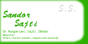 sandor sajti business card