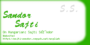 sandor sajti business card